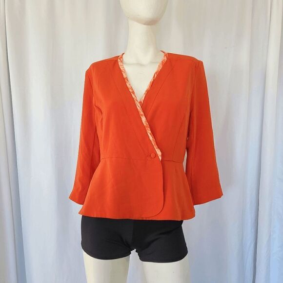 Cabi women's orange one button blazer lined size 4 - Picture 7 of 8